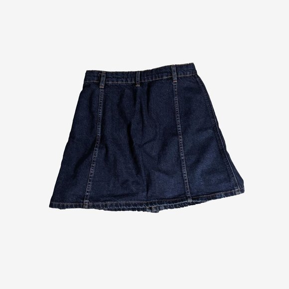 zara denim button up mini skirt - Picture 2 of 2